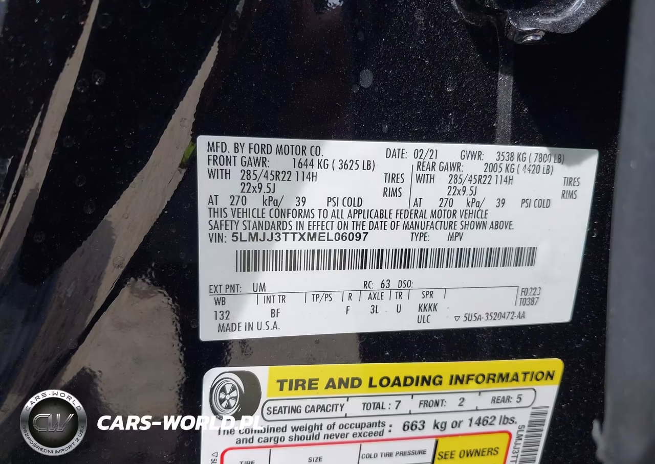 2021 Lincoln Navigator Black Label L VIN:5LMJJ3TTXMEL06097 - 9