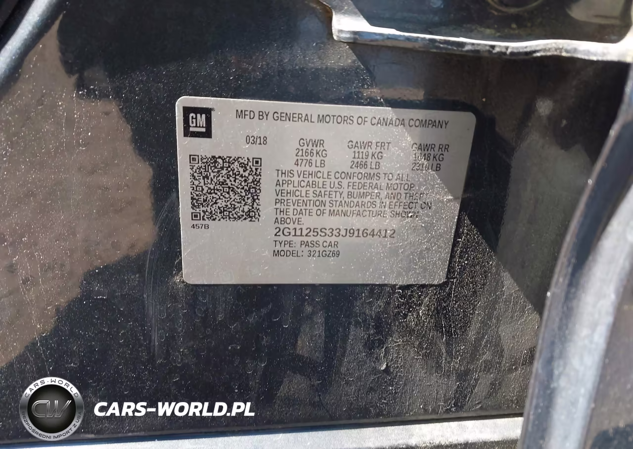 2018 Chevrolet Impala 2Lz VIN:2G1125S33J9164412 - 9