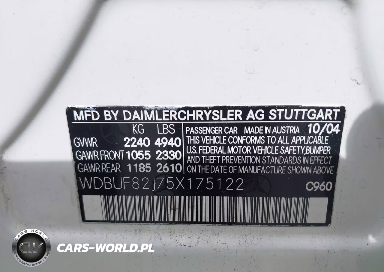 2005 Mercedes-Benz E 320 4Matic VIN:WDBUF82J75X175122 - 9