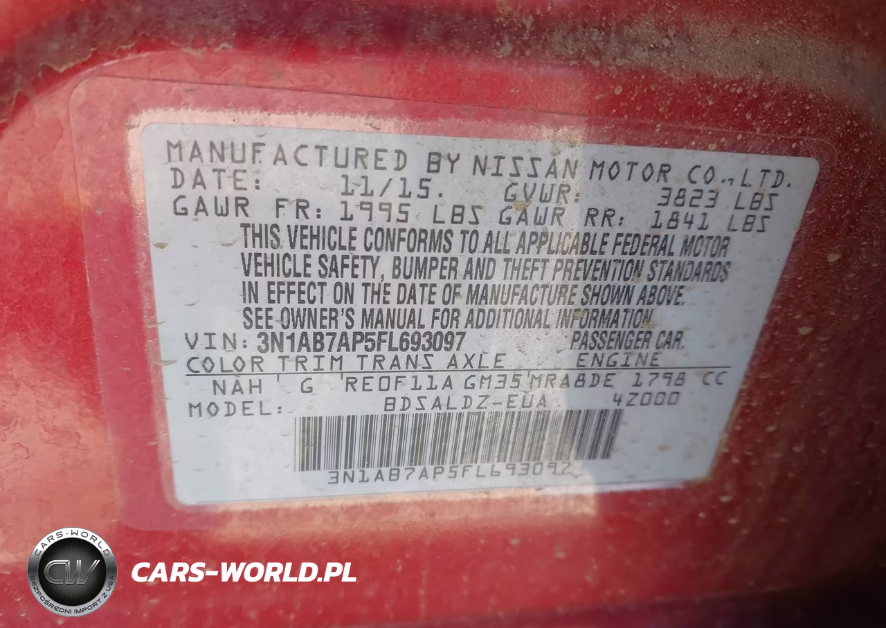 2015 Nissan Sentra Sv VIN:3N1AB7AP5FL693097 - 9