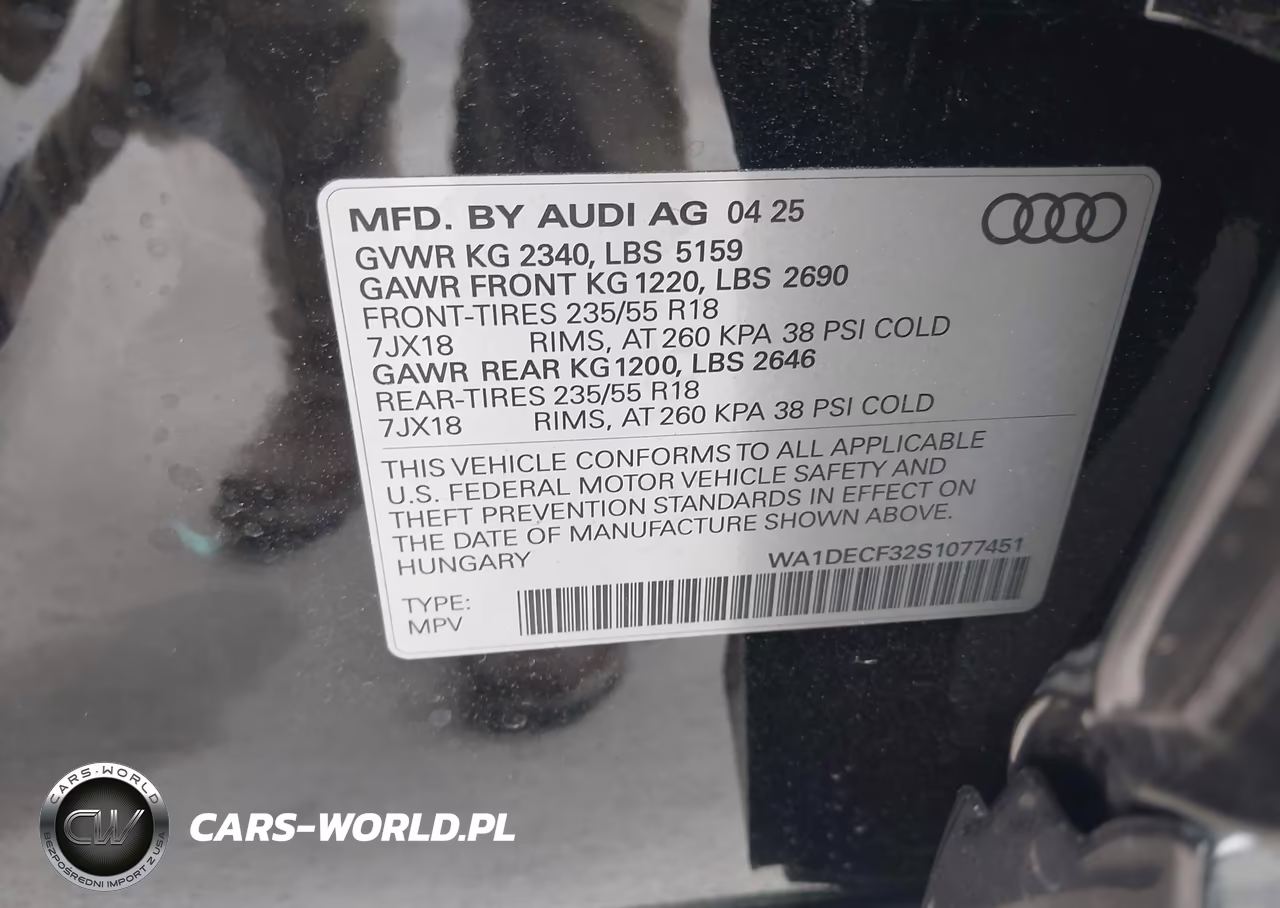 2025 Audi Q3 Premium 45 Tfsi S Line Quattro Tiptronic VIN:WA1DECF32S1077451 - 9
