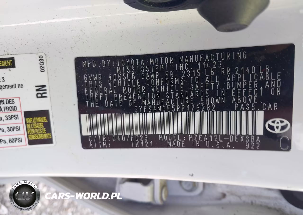 2024 Toyota Corolla Se VIN:5YFS4MCE5RP176282 - 9