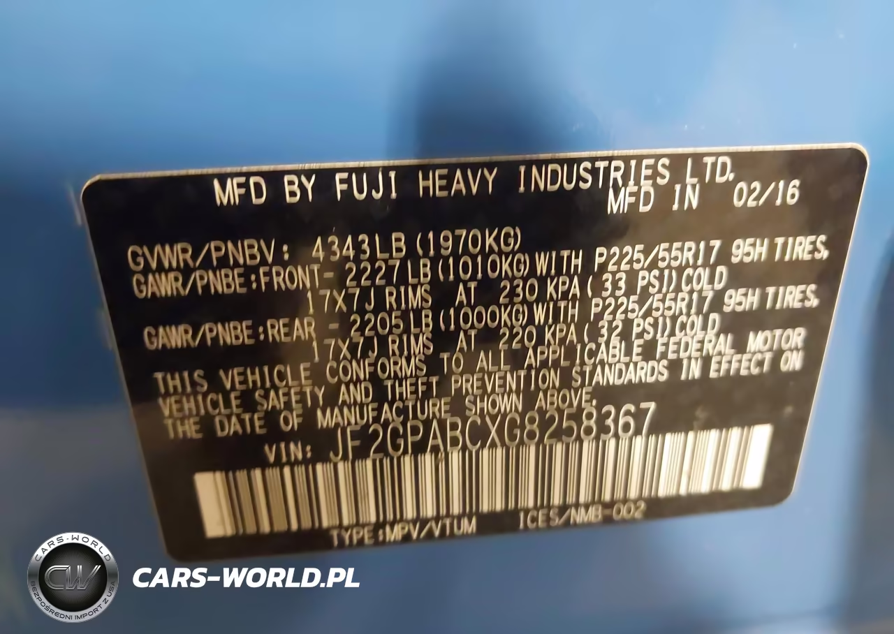 2016 Subaru Crosstrek 2.0I Premium VIN:JF2GPABCXG8258367 - 9