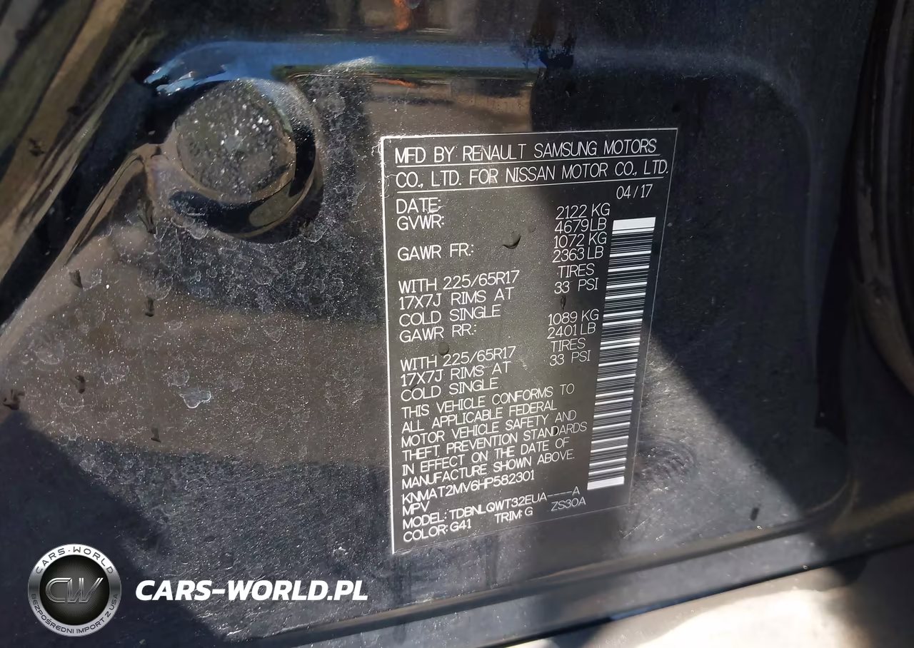 2017 Nissan Rogue Sv VIN:KNMAT2MV6HP582301 - 9