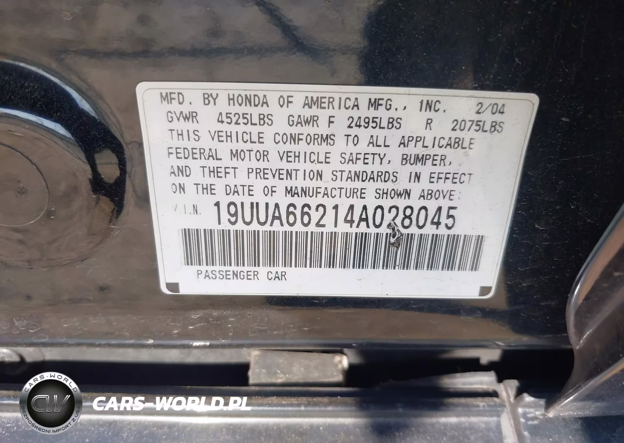 2004 Acura Tl VIN:19UUA66214A028045 - 9