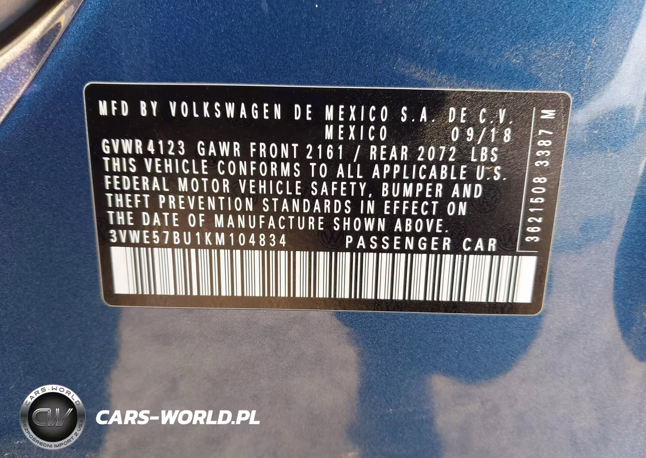 2019 Volkswagen Jetta 1.4T Sel VIN:3VWE57BU1KM104834 - 9