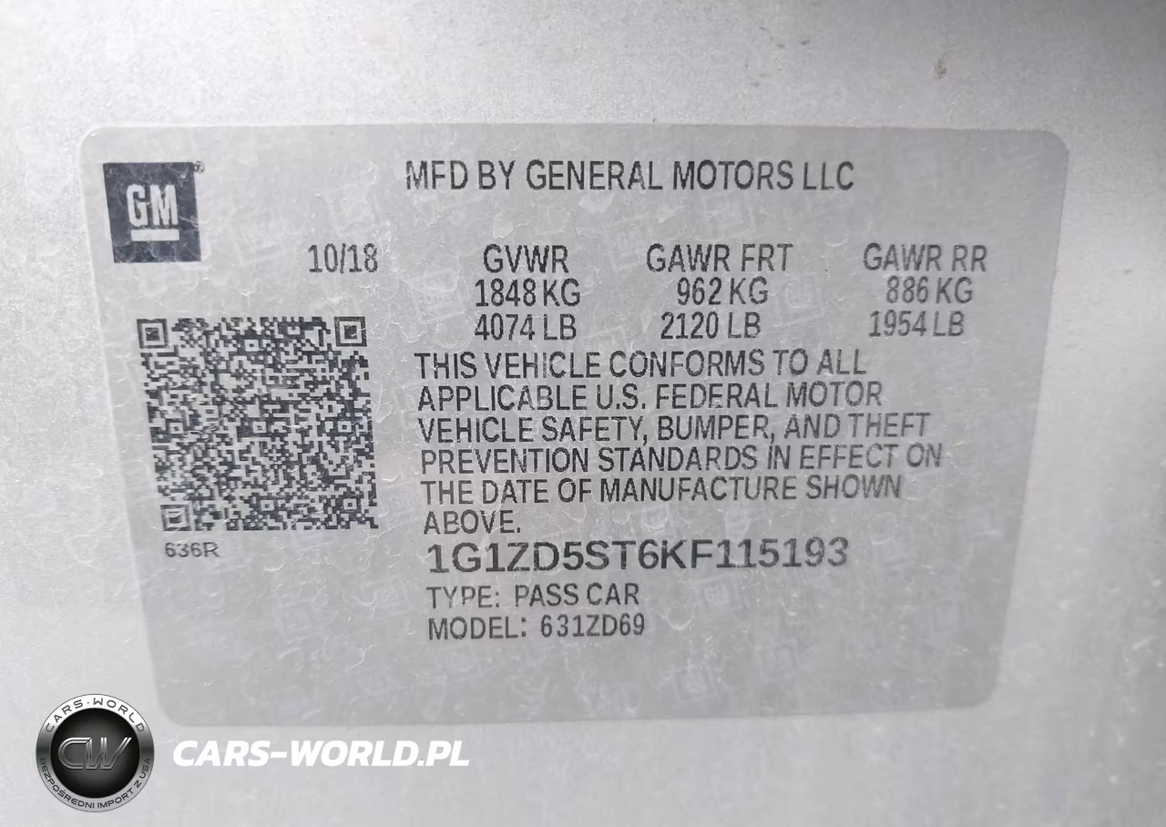 2019 Chevrolet Malibu Lt VIN:1G1ZD5ST6KF115193 - 9
