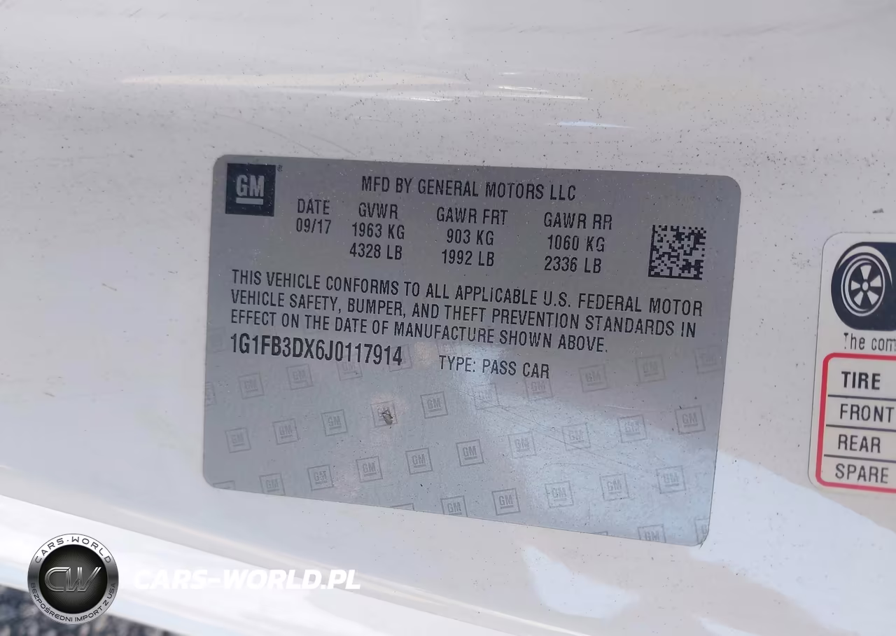 2018 Chevrolet Camaro 1Lt VIN:1G1FB3DX6J0117914 - 9