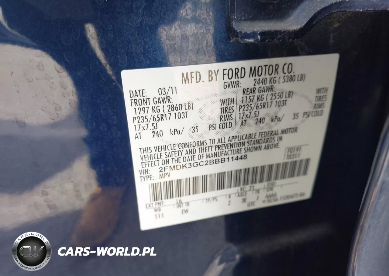 2011 Ford Edge Se VIN:2FMDK3GC2BBB11448 - 9