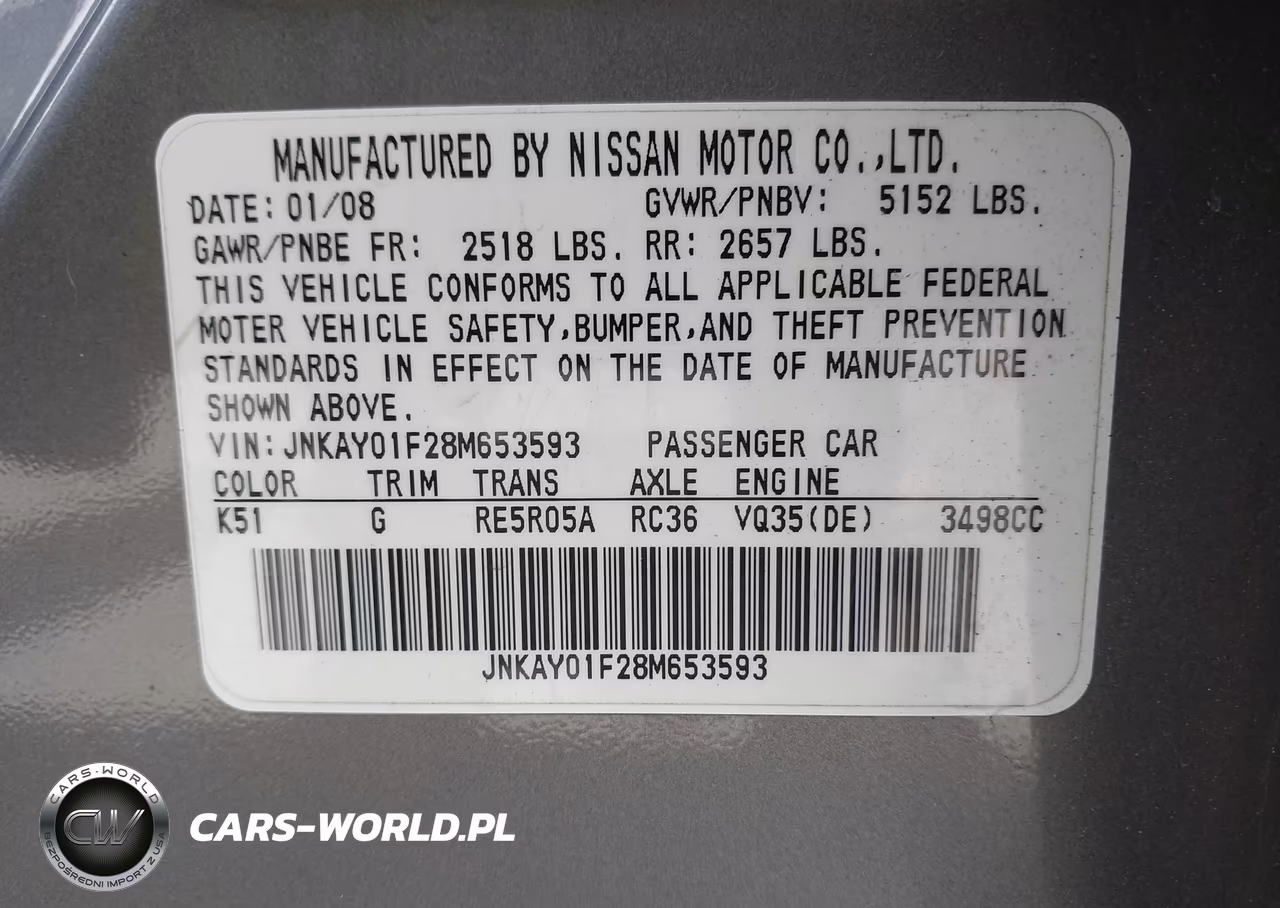 2008 Infiniti M35X VIN:JNKAY01F28M653593 - 9