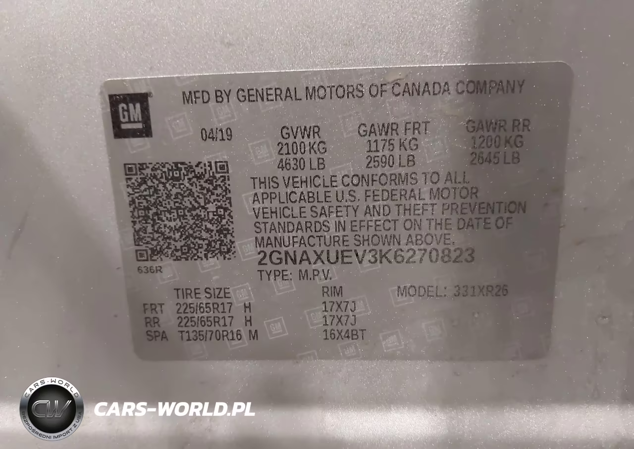 2019 Chevrolet Equinox Lt VIN:2GNAXUEV3K6270823 - 9