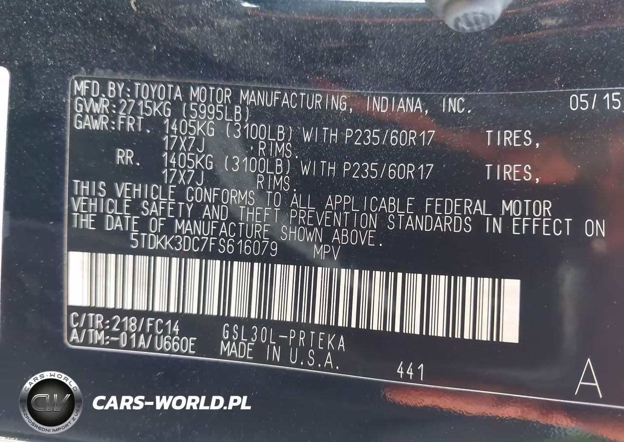 2015 Toyota Sienna Le 8 Passenger VIN:5TDKK3DC7FS616079 - 9