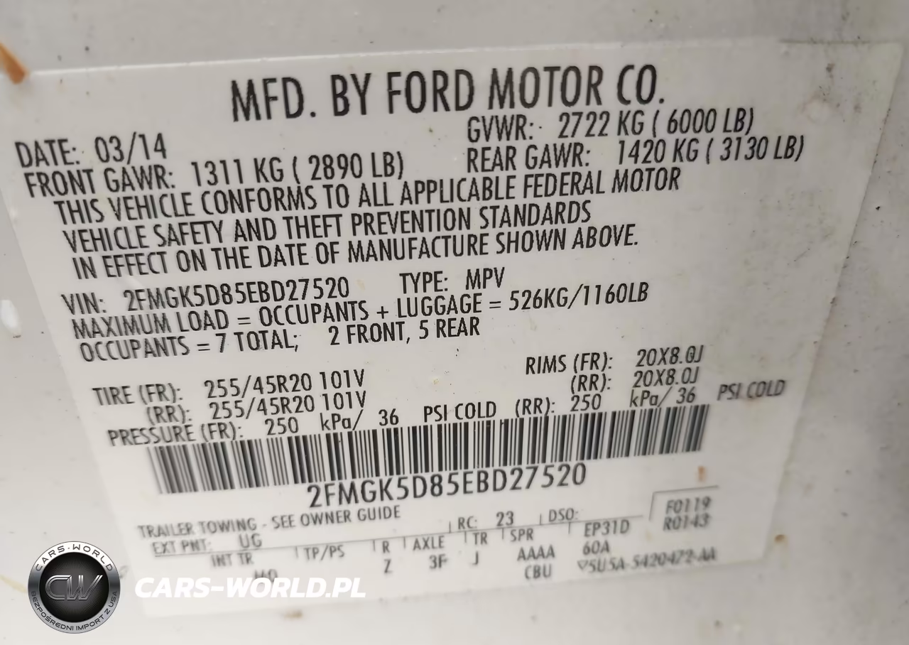 2014 Ford Flex Limited VIN:2FMGK5D85EBD27520 - 9