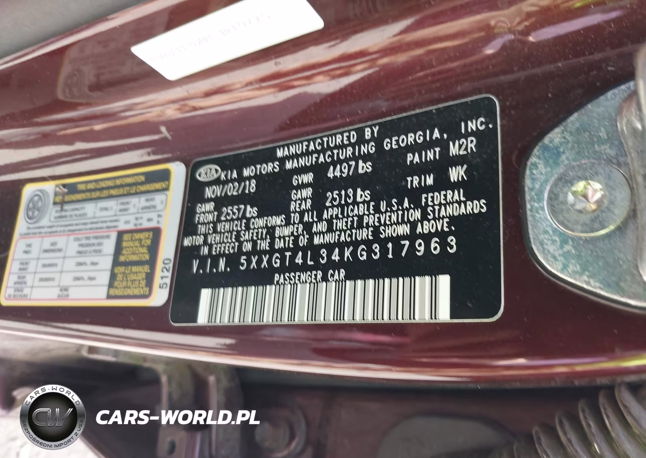 2019 Kia Optima Lx VIN:5XXGT4L34KG317963 - 9