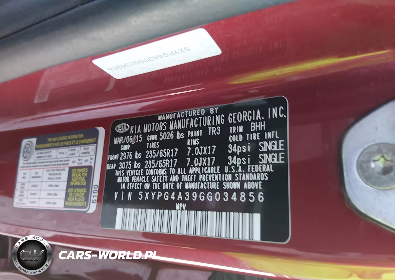 2016 Kia Sorento 2.4L Lx VIN:5XYPG4A39GG034856 - 9