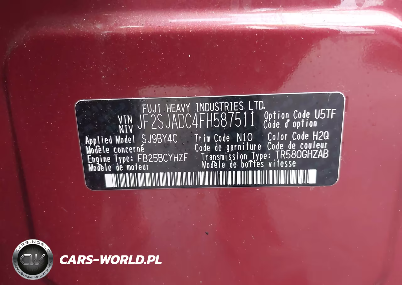 2015 Subaru Forester 2.5I Premium VIN:JF2SJADC4FH587511 - 12