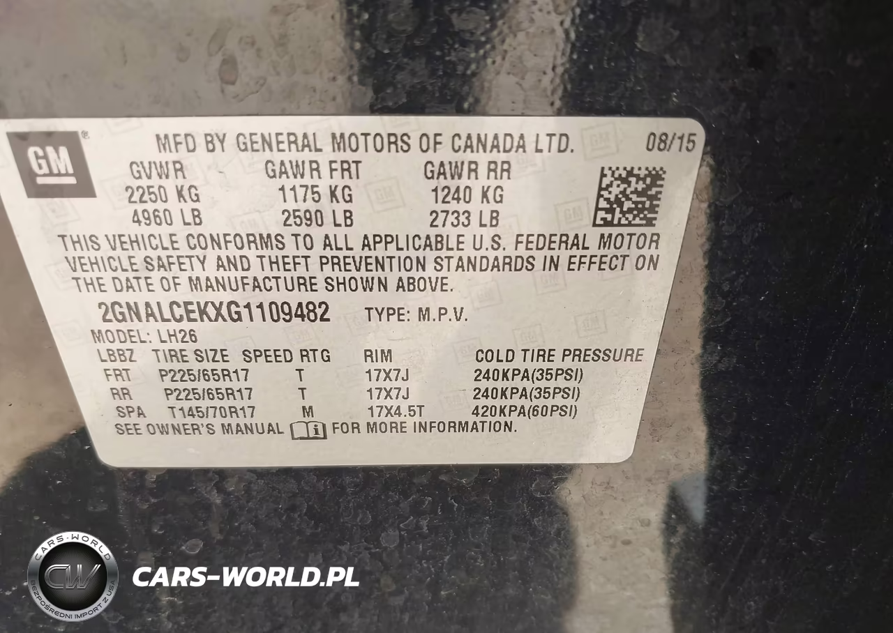 2016 Chevrolet Equinox Lt VIN:2GNALCEKXG1109482 - 9