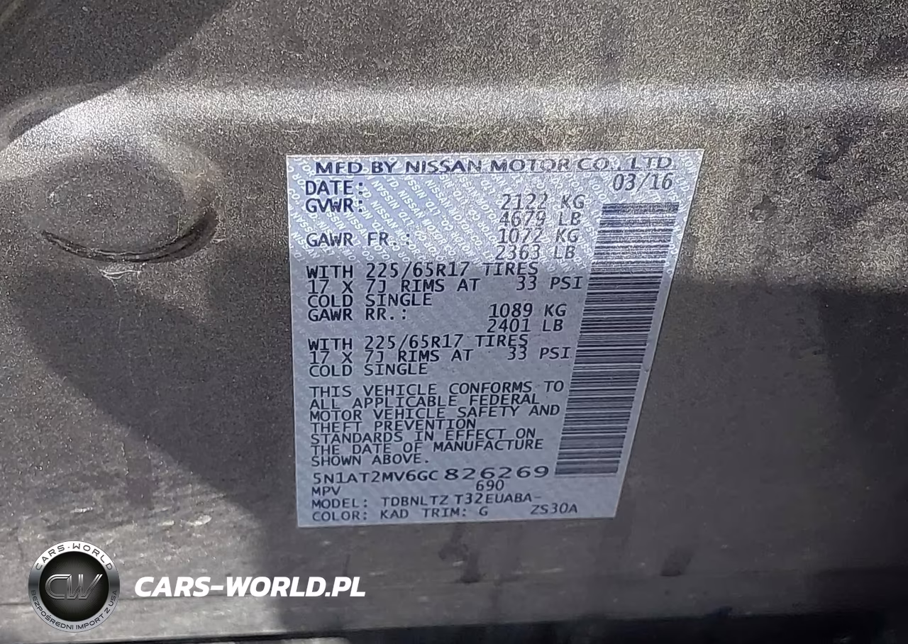 2016 Nissan Rogue Sv VIN:5N1AT2MV6GC826269 - 9
