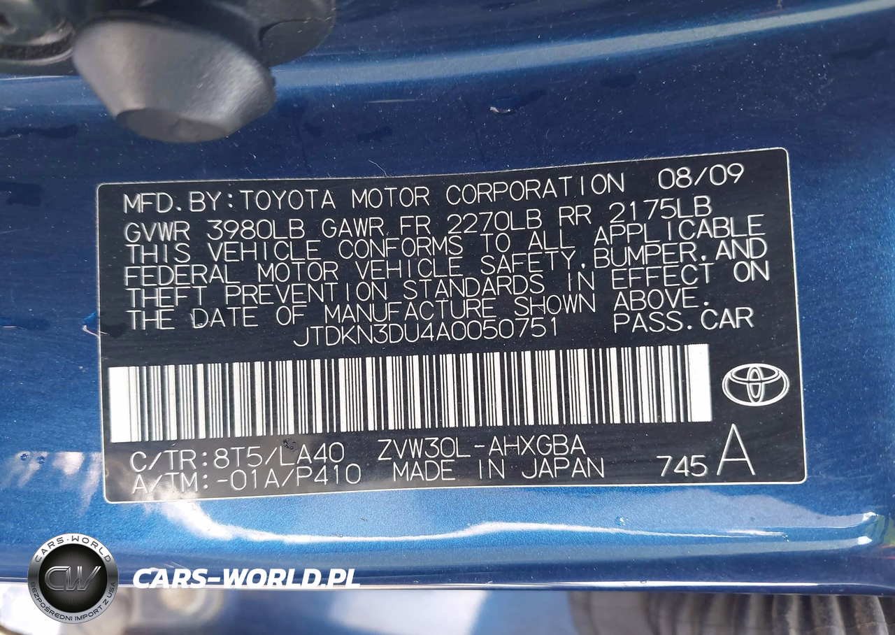 2010 Toyota Prius Iv VIN:JTDKN3DU4A0050751 - 9