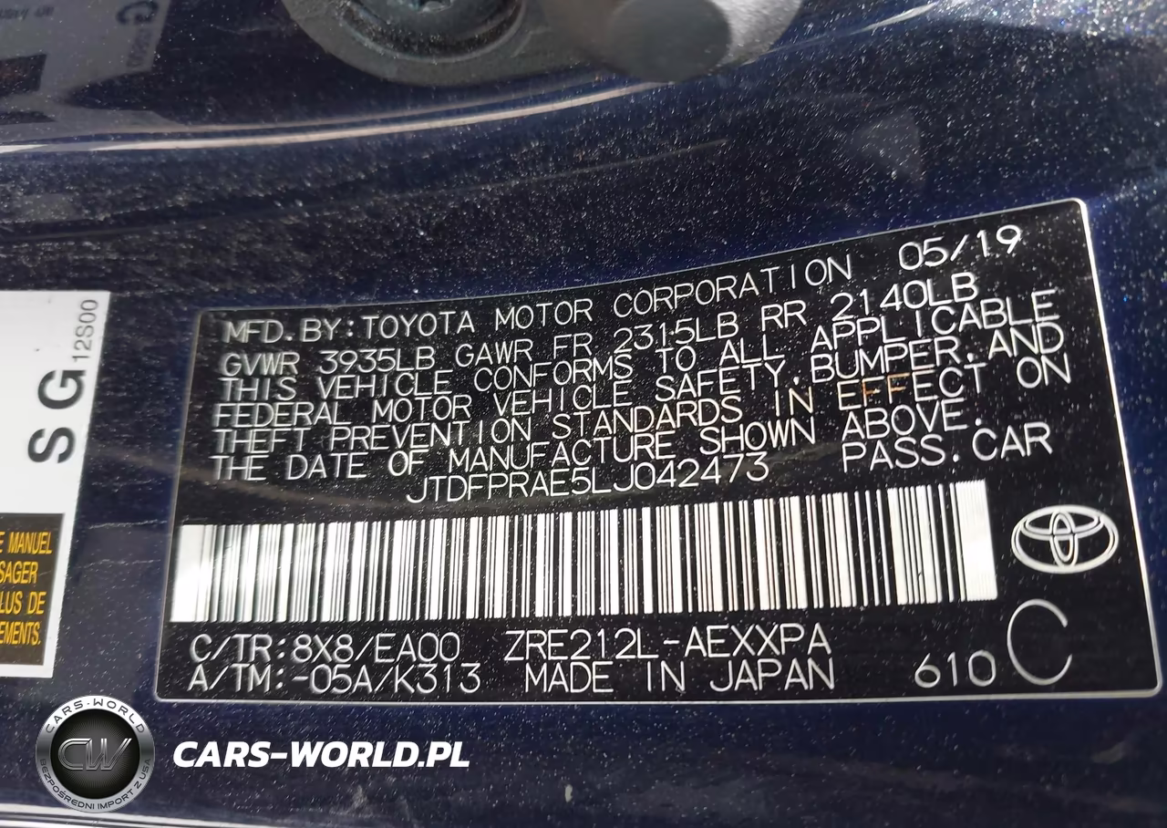 2020 Toyota Corolla Xle VIN:JTDFPRAE5LJ042473 - 9