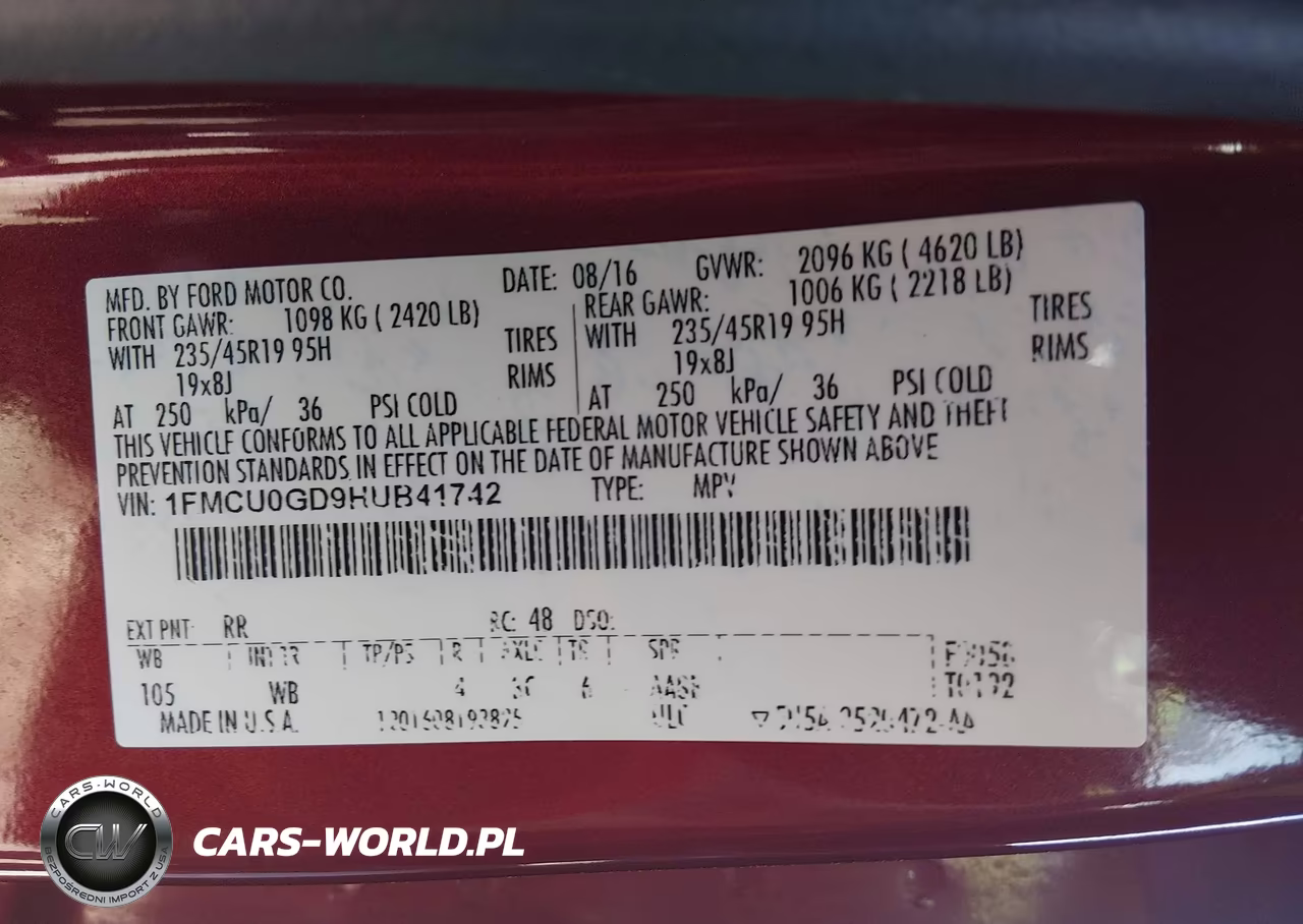 2017 Ford Escape Se VIN:1FMCU0GD9HUB41742 - 9