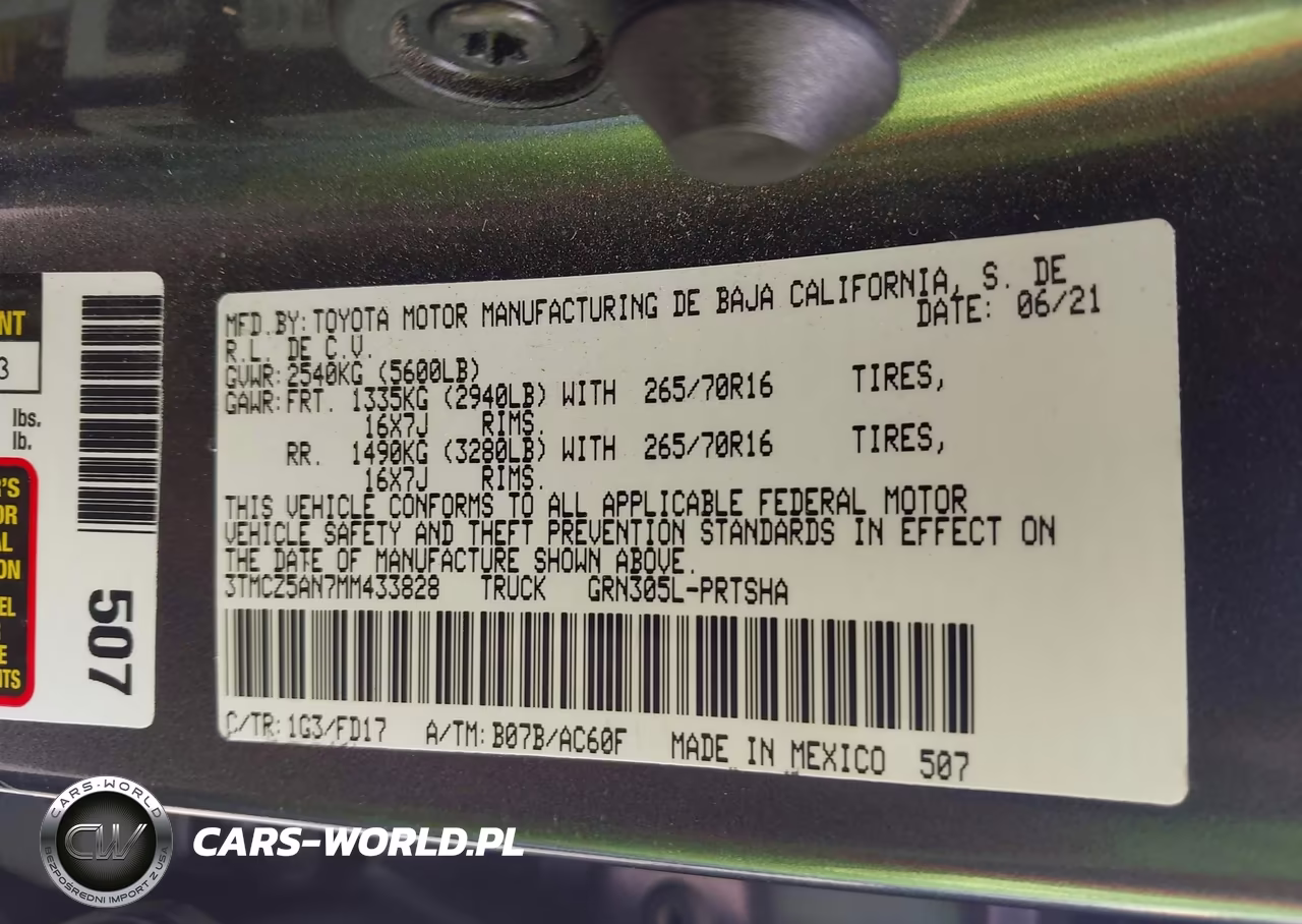 2021 Toyota Tacoma Trd Off-Road VIN:3TMCZ5AN7MM433828 - 9