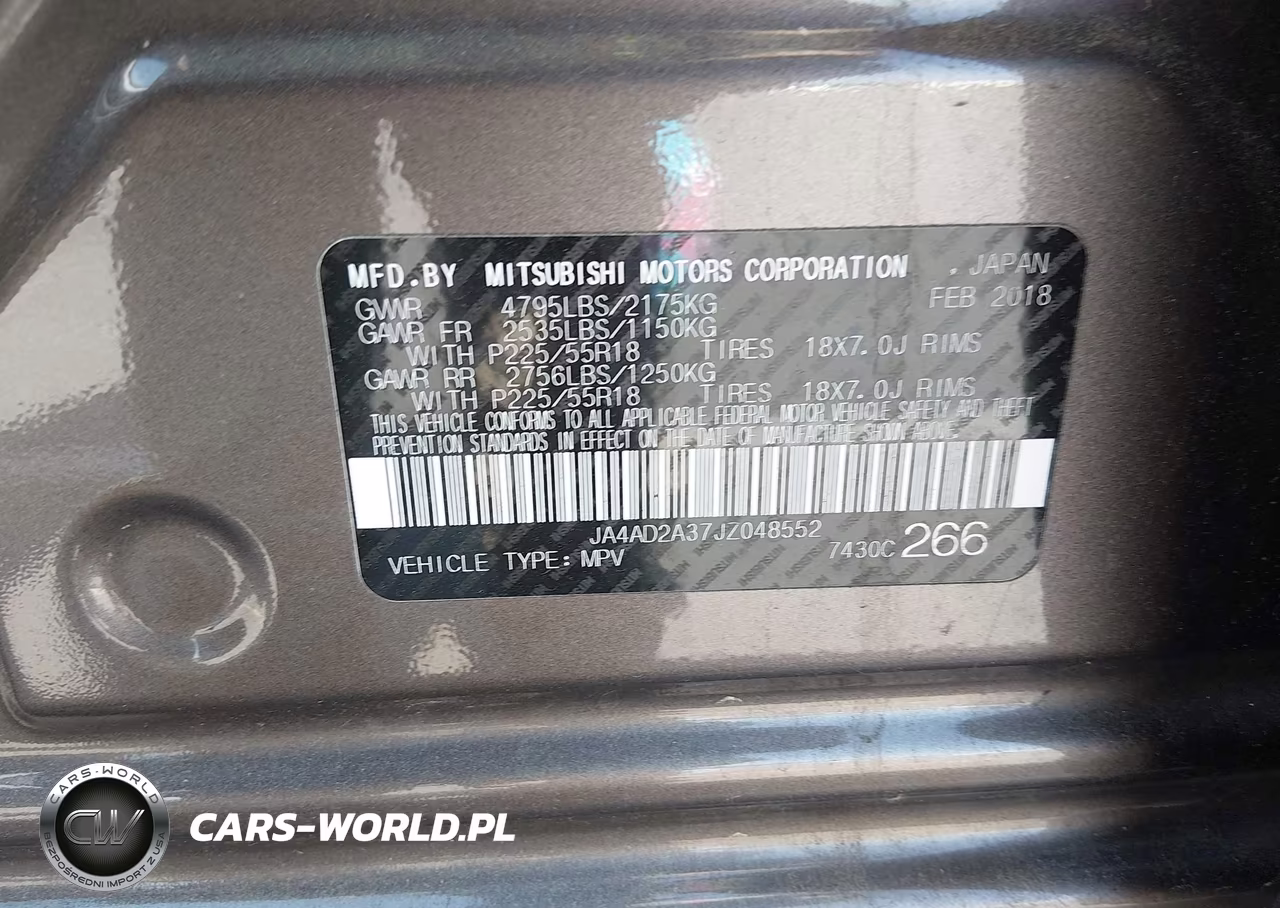2018 Mitsubishi Outlander Es VIN:JA4AD2A37JZ048552 - 9