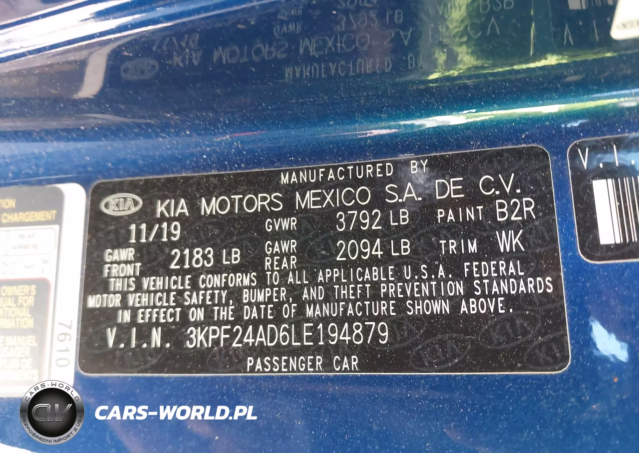2020 Kia Forte Lxs VIN:3KPF24AD6LE194879 - 9