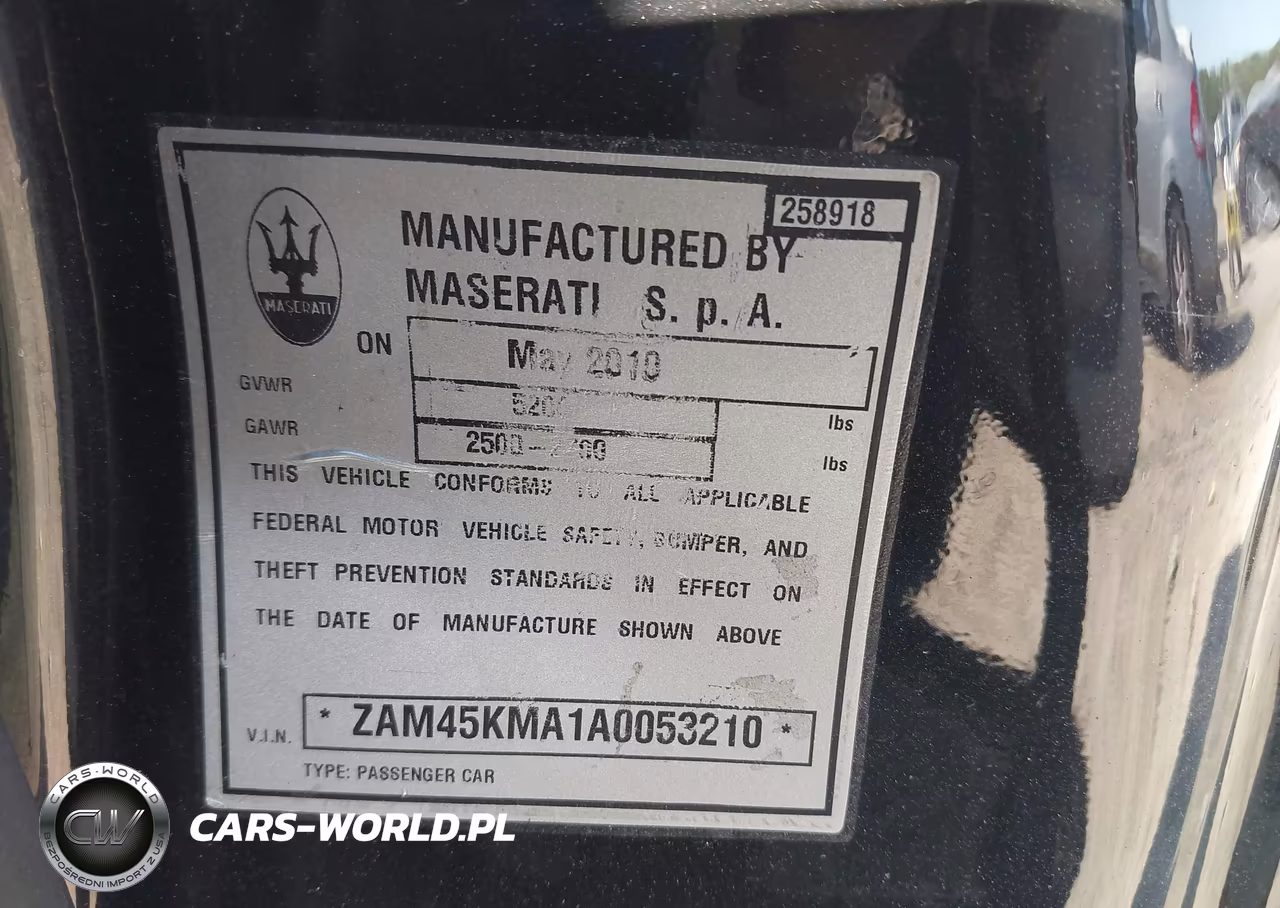 2010 Maserati Granturismo VIN:ZAM45KMA1A0053210 - 9