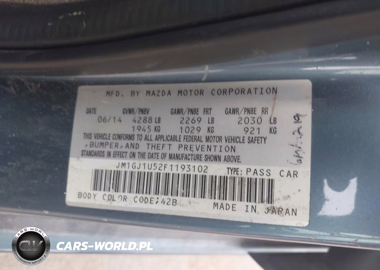 2015 Mazda Mazda6 I Sport VIN:JM1GJ1U52F1193102 - 9