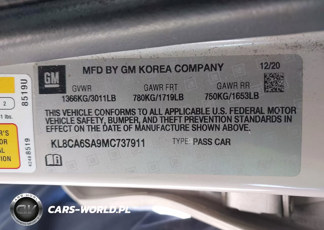 2021 Chevrolet Spark Fwd Ls Manual VIN:KL8CA6SA9MC737911 - 9