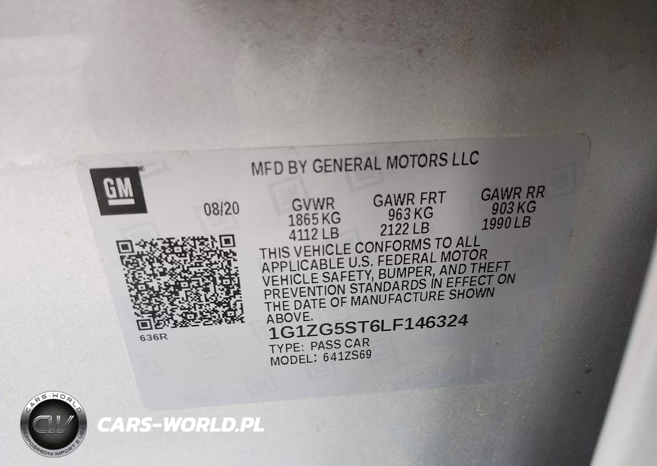2020 Chevrolet Malibu Fwd Rs VIN:1G1ZG5ST6LF146324 - 9
