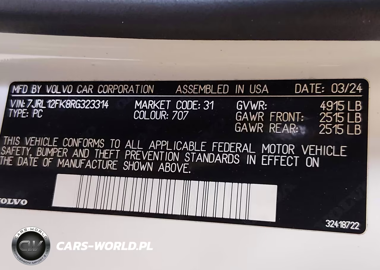 2024 Volvo S60 B5 Core Dark Theme VIN:7JRL12FK8RG323314 - 9