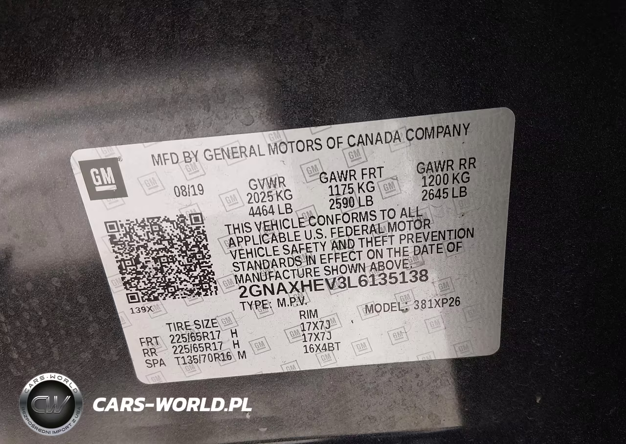 2020 Chevrolet Equinox Fwd Ls VIN:2GNAXHEV3L6135138 - 9