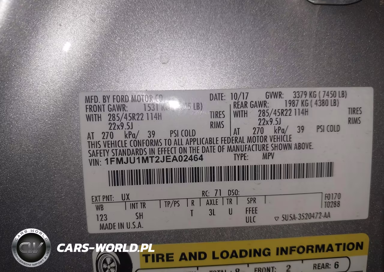 2018 Ford Expedition Platinum VIN:1FMJU1MT2JEA02464 - 9