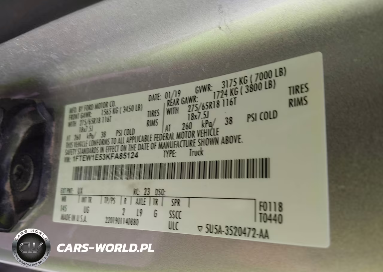 2019 Ford F-150 Xlt VIN:1FTEW1E53KFA85124 - 9