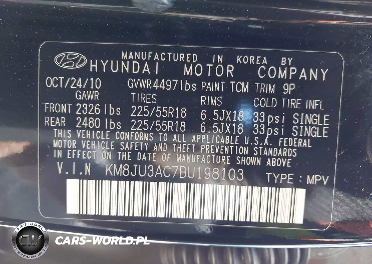 2011 Hyundai Tucson Limited VIN:KM8JU3AC7BU198103 - 9