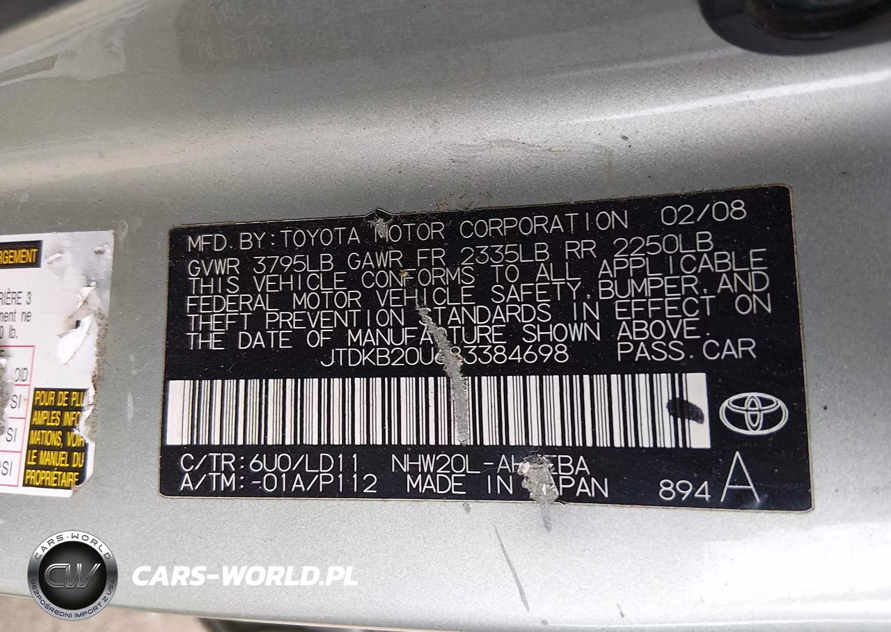 2008 Toyota Prius VIN:JTDKB20U683384698 - 9
