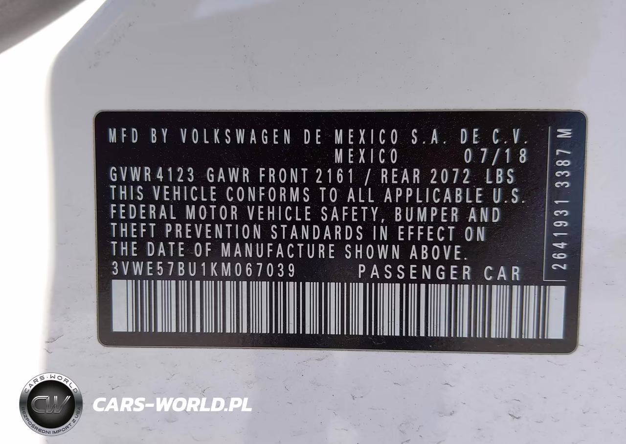 2019 Volkswagen Jetta 1.4T Sel VIN:3VWE57BU1KM067039 - 9
