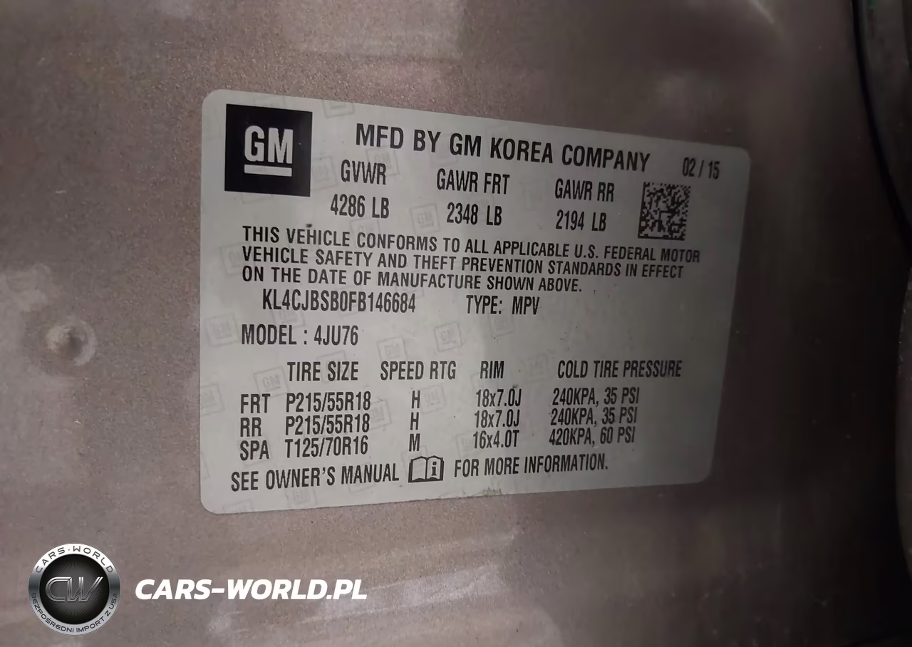 2015 Buick Encore Convenience VIN:KL4CJBSB0FB146684 - 9