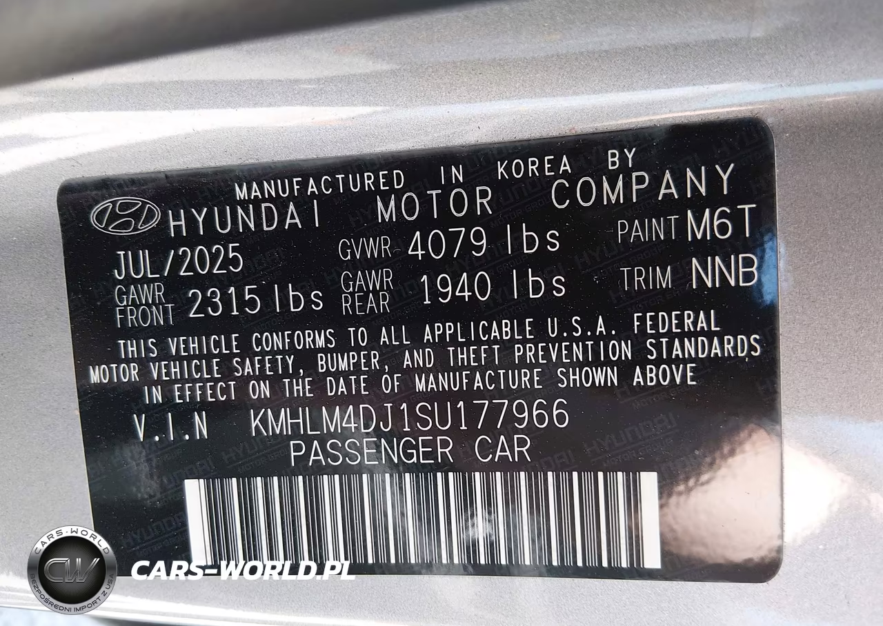 2025 Hyundai Elantra Hybrid Blue VIN:KMHLM4DJ1SU177966 - 9