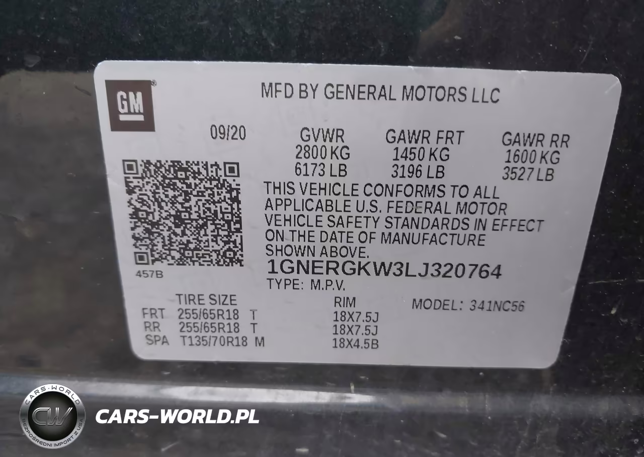 2020 Chevrolet Traverse Fwd Lt Cloth VIN:1GNERGKW3LJ320764 - 9