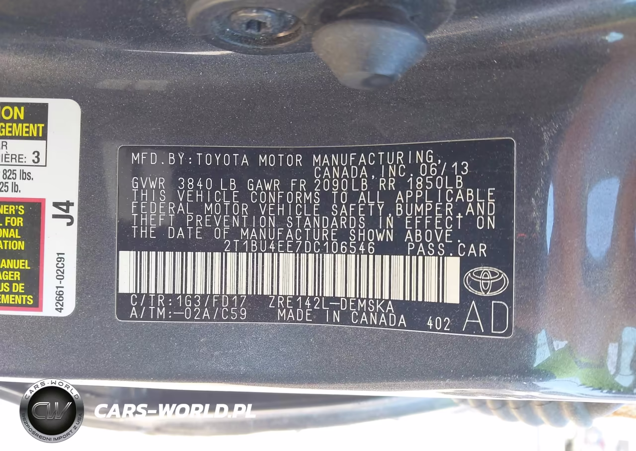 2013 Toyota Corolla S VIN:2T1BU4EE7DC106546 - 9