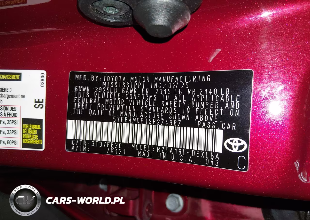 2025 Toyota Corolla Le VIN:5YFB4MDE1SP274987 - 9