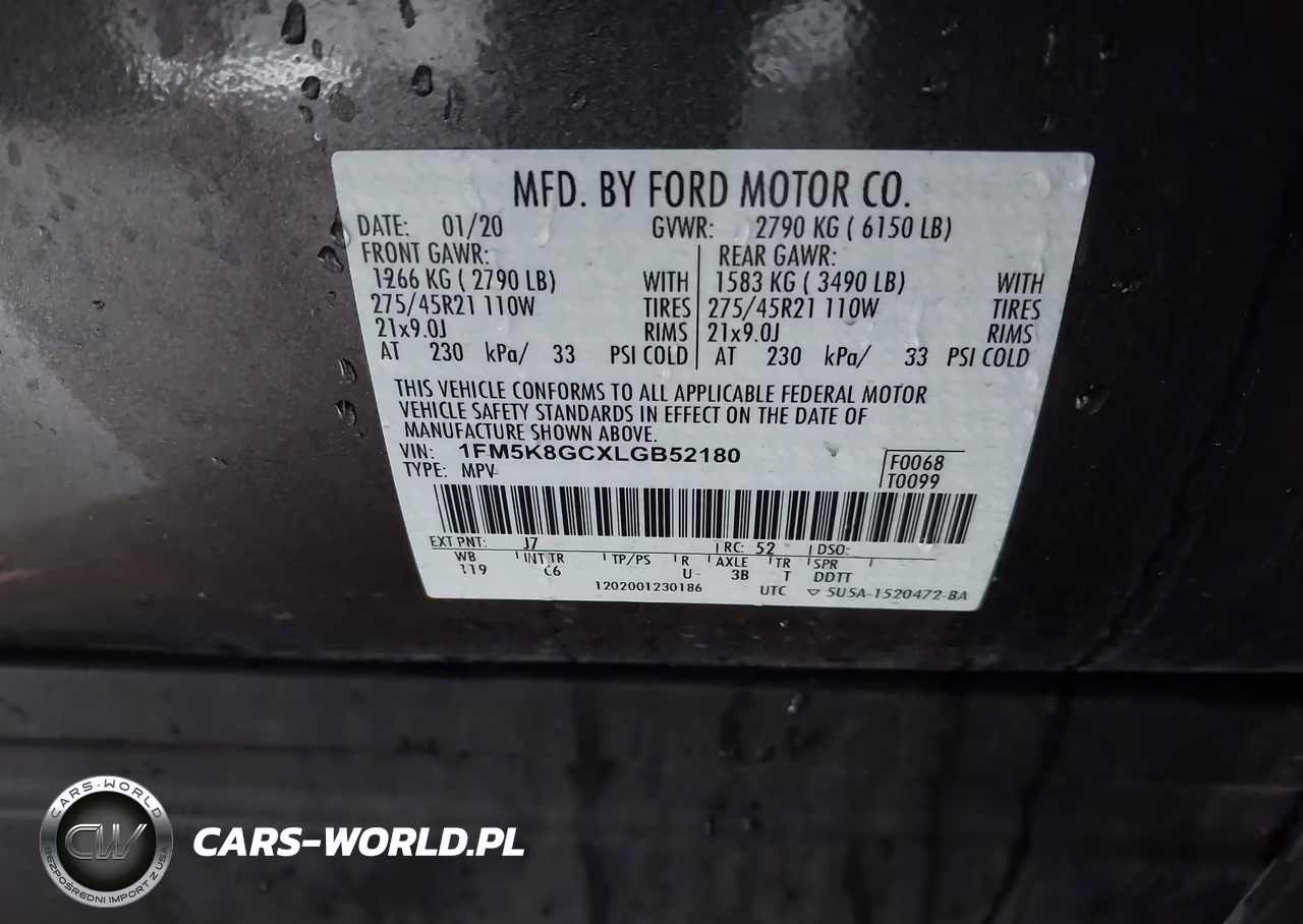 2020 Ford Explorer St VIN:1FM5K8GCXLGB52180 - 9