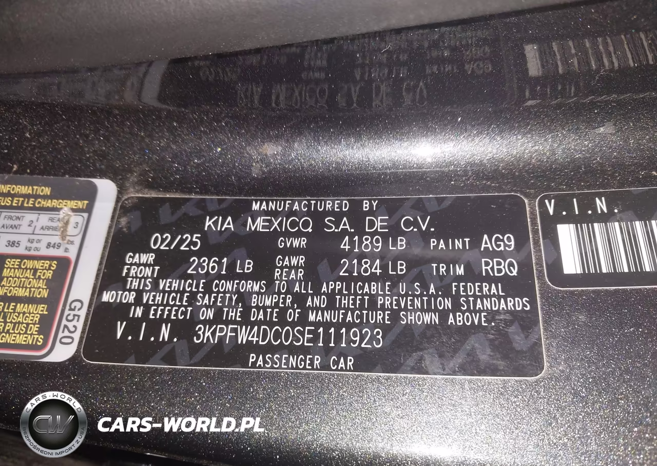 2025 Kia K4 Gt-Line Turbo VIN:3KPFW4DC0SE111923 - 9