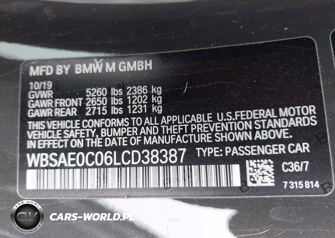 2020 BMW M8 Competition VIN:WBSAE0C06LCD38387 - 9