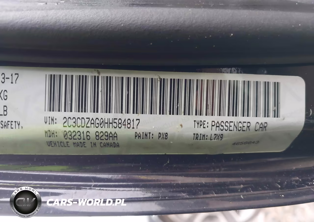 2017 Dodge Challenger Sxt VIN:2C3CDZAG0HH584817 - 9