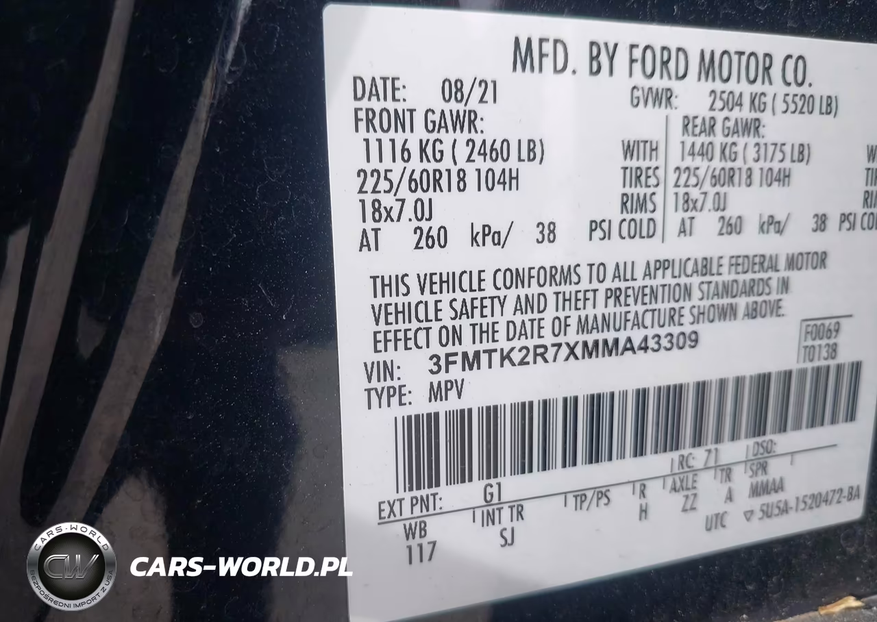 2021 Ford Mustang Mach-E California Route 1 VIN:3FMTK2R7XMMA43309 - 9