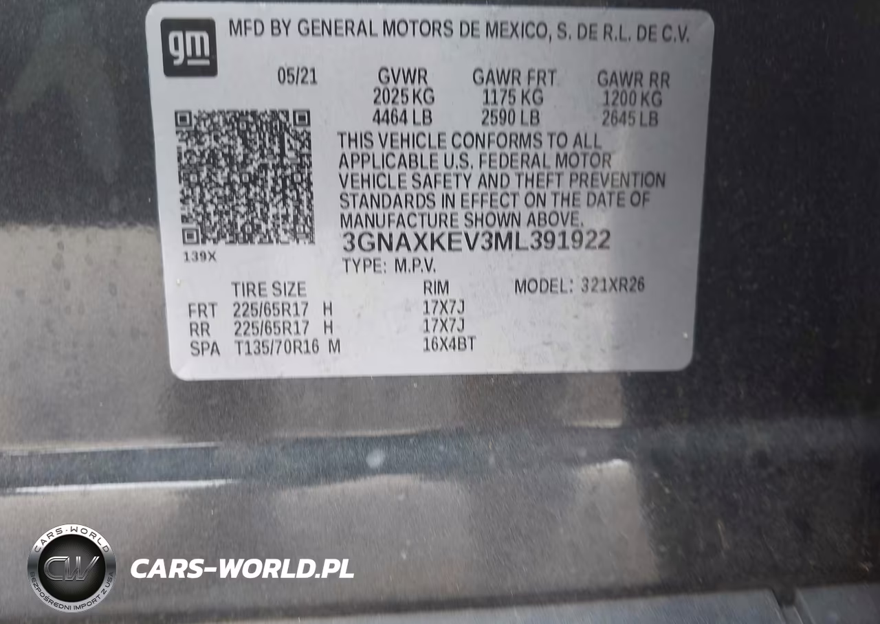 2021 Chevrolet Equinox Fwd Lt VIN:3GNAXKEV3ML391922 - 9